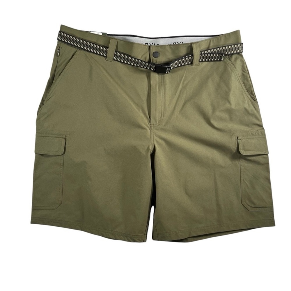 Orvis Men's Cargo Shorts with Belt Olive Green Size 36 Last Piece New with Tags - Picture 4 of 5
